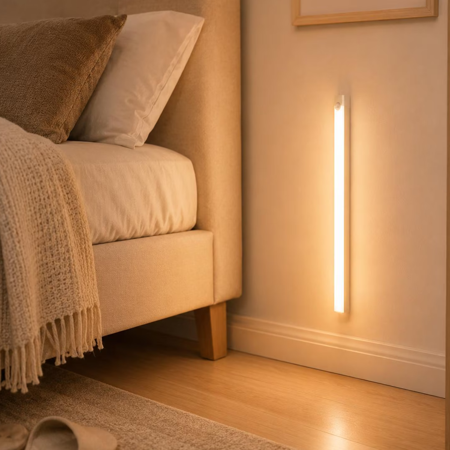 Motion Activated Strip Lighting, Wireless Rechargeable Magnetic LED Light For Cabinets, Wardrobes And Corridors