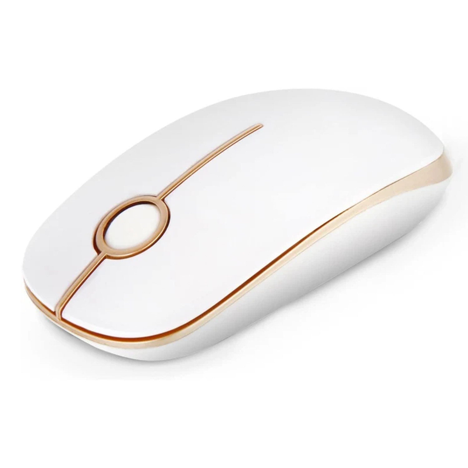 Slim 2.4Ghz Wireless Optical Mouse, Lightweight Quiet Click Cursor With Storable Receiver For Laptops And Desktops