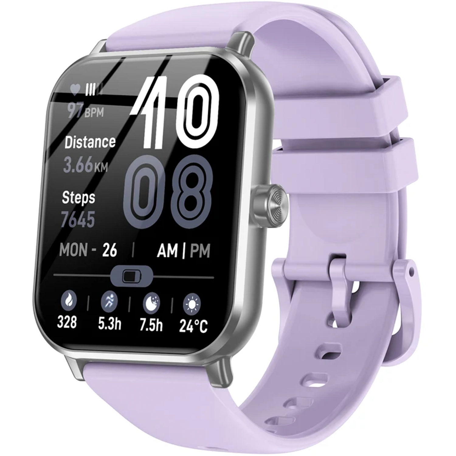 Square Hd Touchscreen Smart Wrist Watch, Bluetooth Call Enabled Fitness Wearable With Wellness Tracking And Multi-Activity Profiles